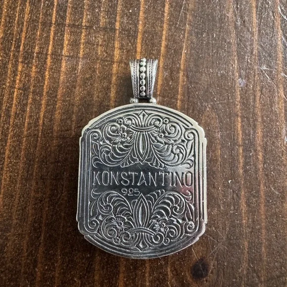 Phidias Collection, Apollo, sterling silver, bronze & leather, Pendant